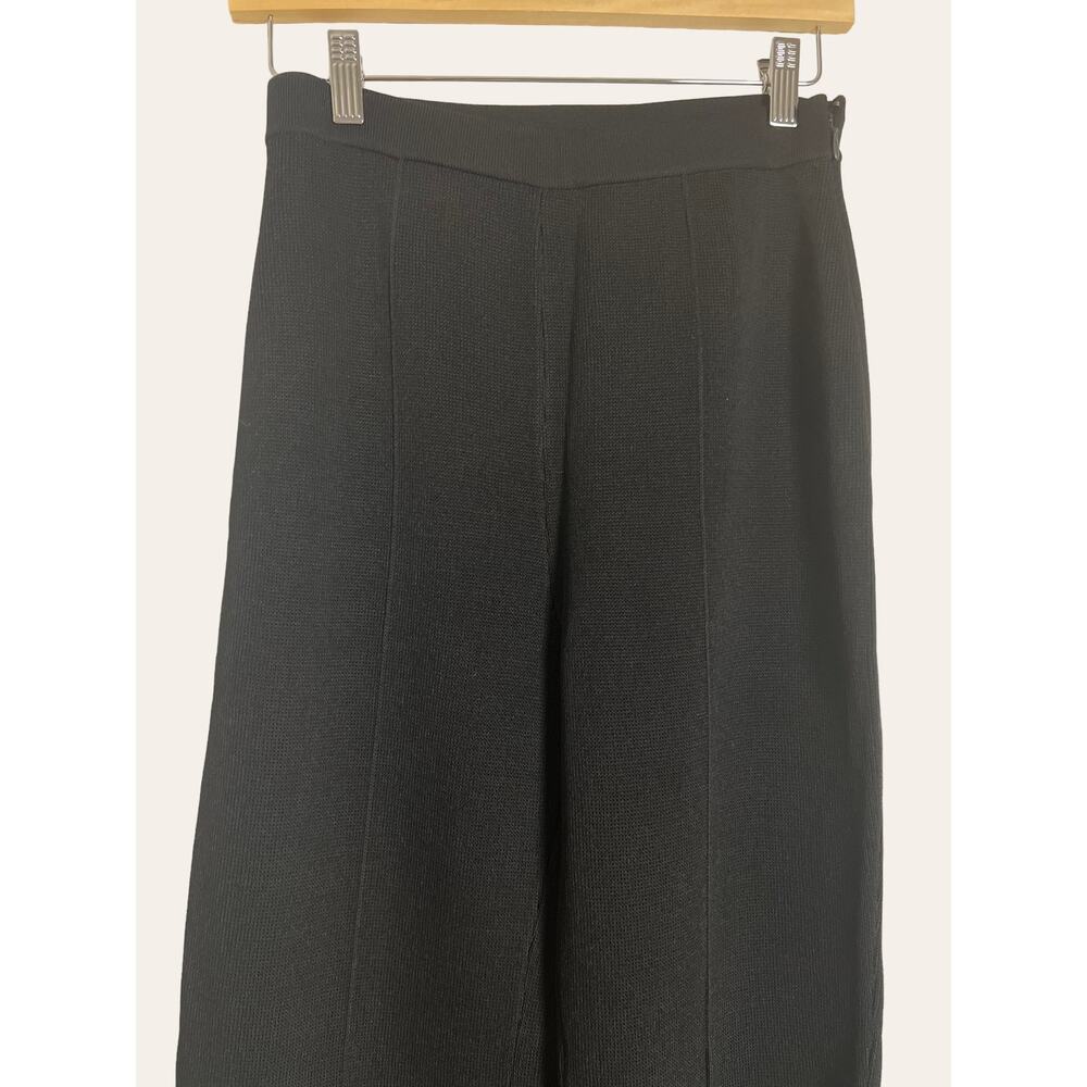 St. John Collection Black Knit Wide Leg Pants Size S - Picture 6 of 9